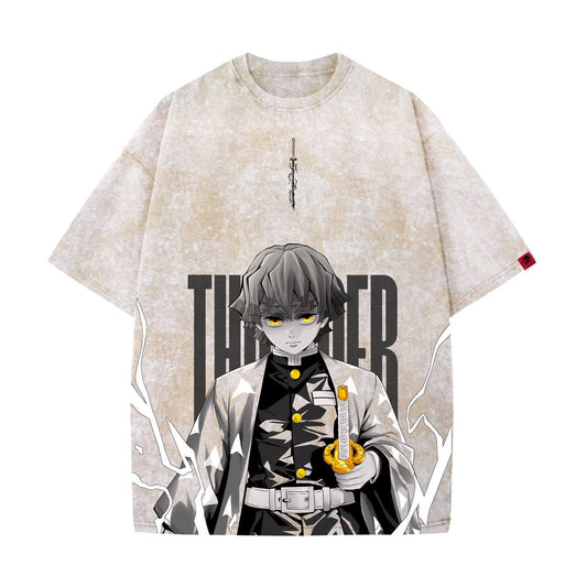 Zenitsu Acid Wash Oversized T-Shirt