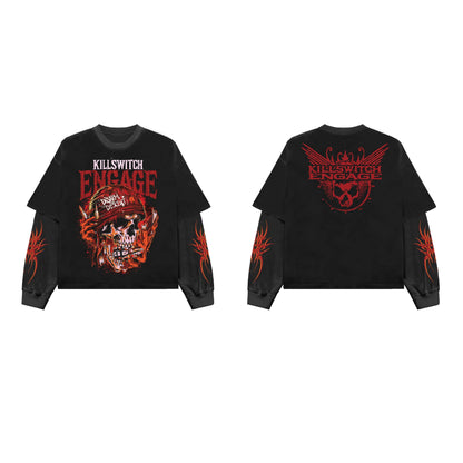 Kill Switch Designed Long Sleeve Oversized Tee