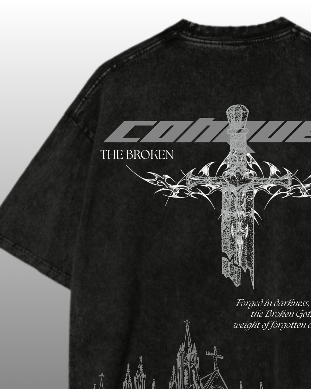 CONQUER ACIDWASH TEE OVERSIZED