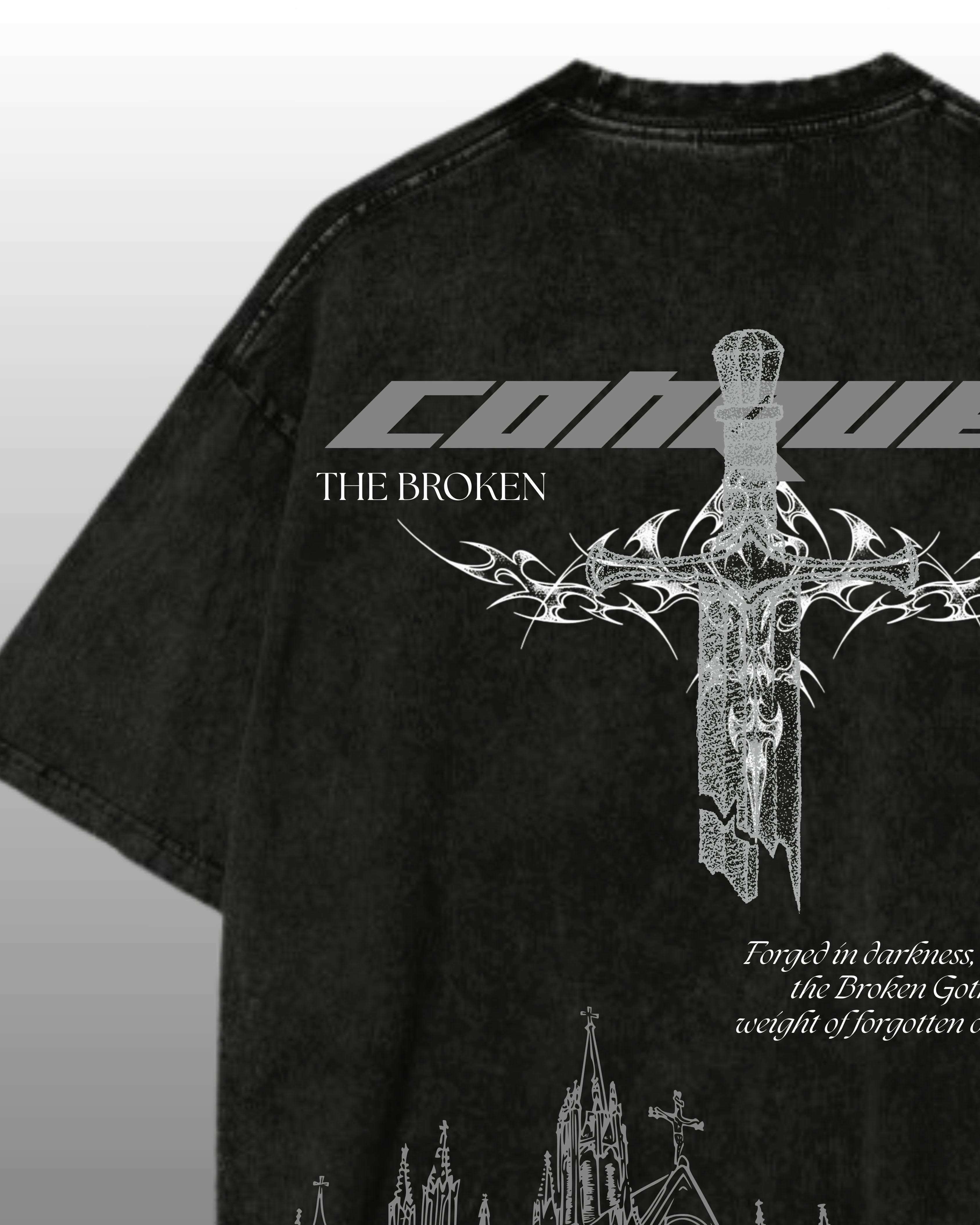 CONQUER ACIDWASH TEE OVERSIZED