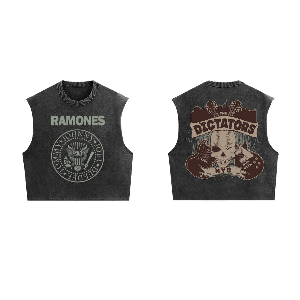 Ramones Designed Oversized Vest