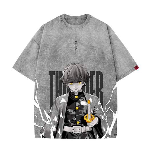 Zenitsu Acid Wash Oversized T-Shirt