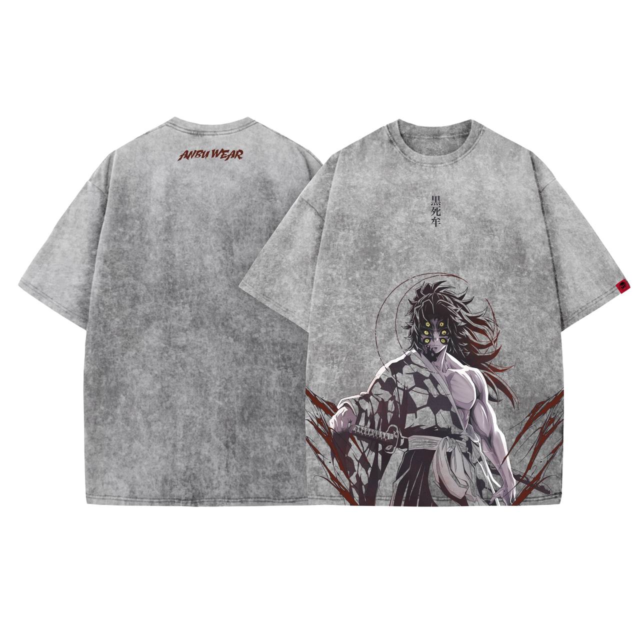 kokushibo Acid Wash  Oversized T-Shirt