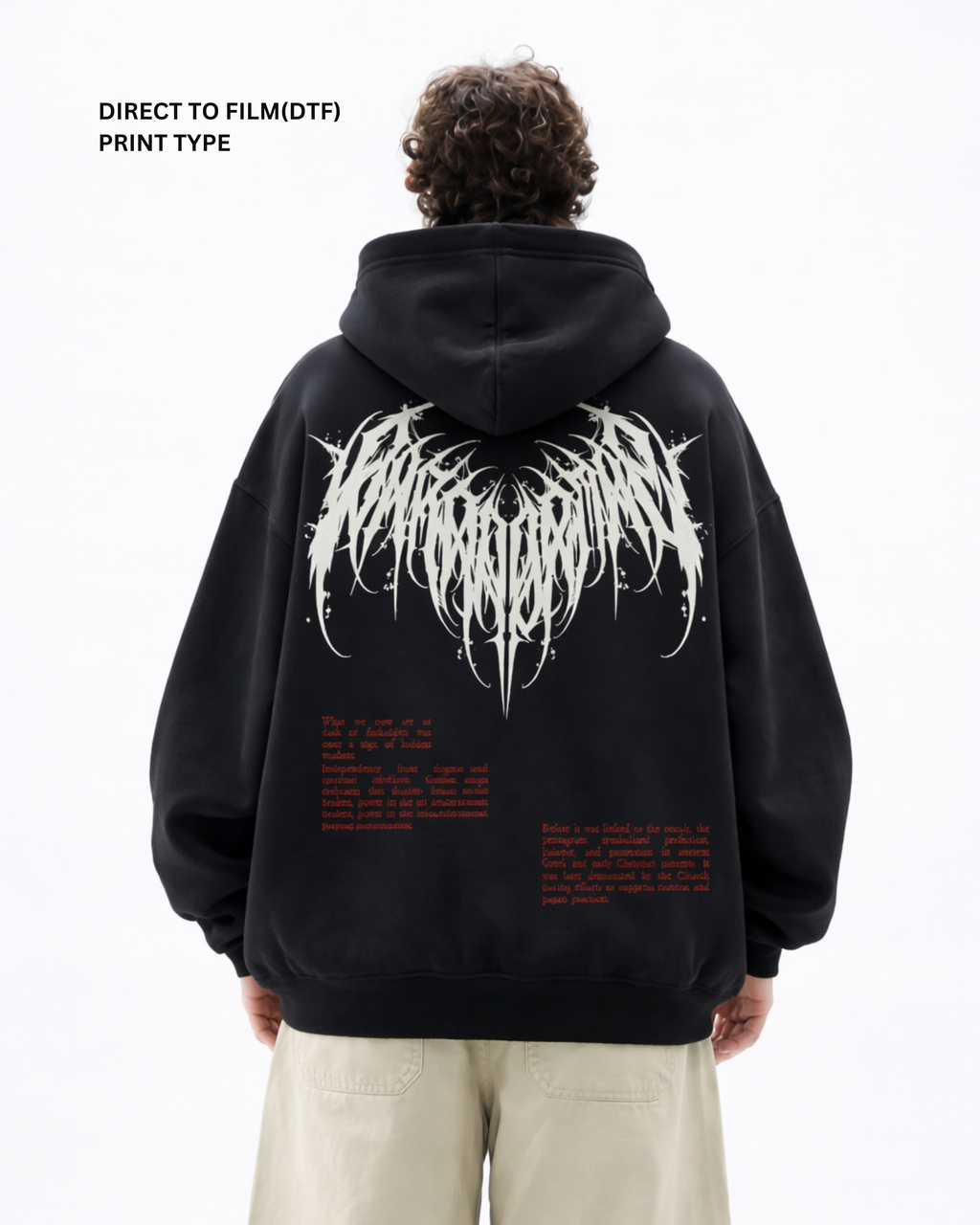WHITE SIGIL ARC OVERSIZED HOODIE