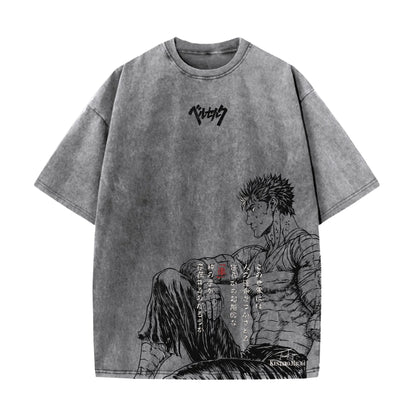 Casca X Guts Acid Wash  Oversized T-Shirt