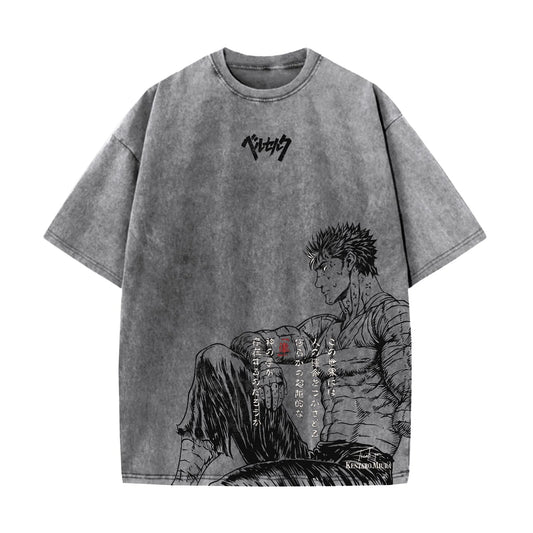 Casca X Guts Acid Wash  Oversized T-Shirt