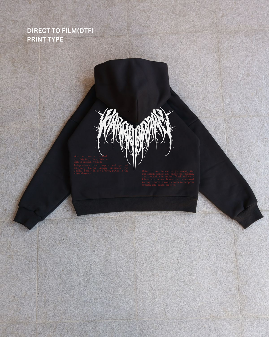WHITE SIGIL ARC OVERSIZED HOODIE