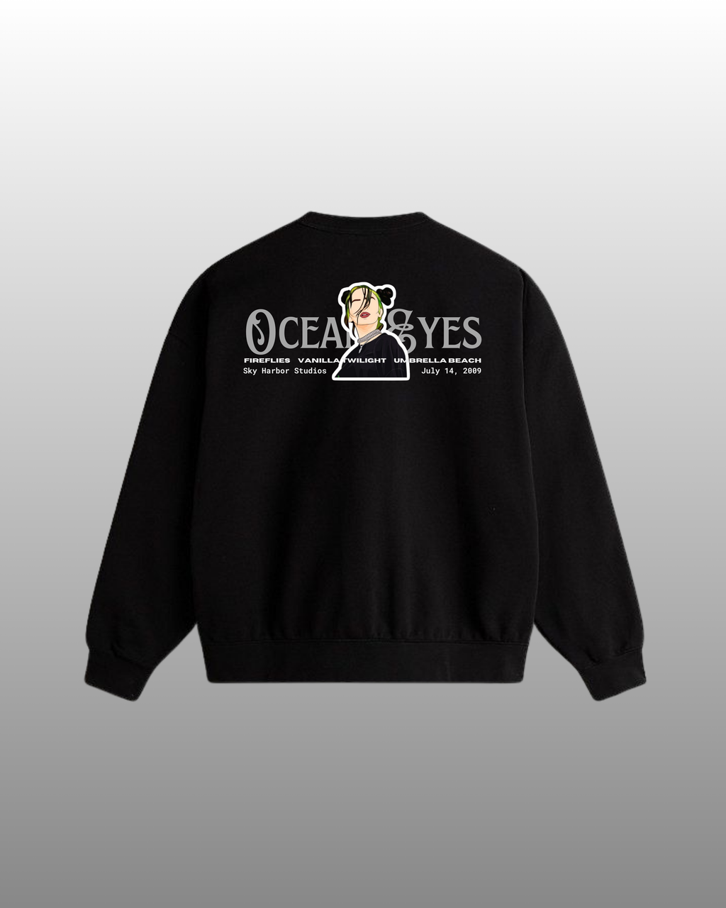 BILLIE EILISH -OCEAN EYES - SWEATSHIRT OVERSIZED