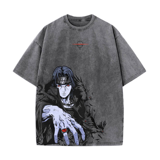 Itachi Acid Wash Oversized T-Shirt&nbsp;