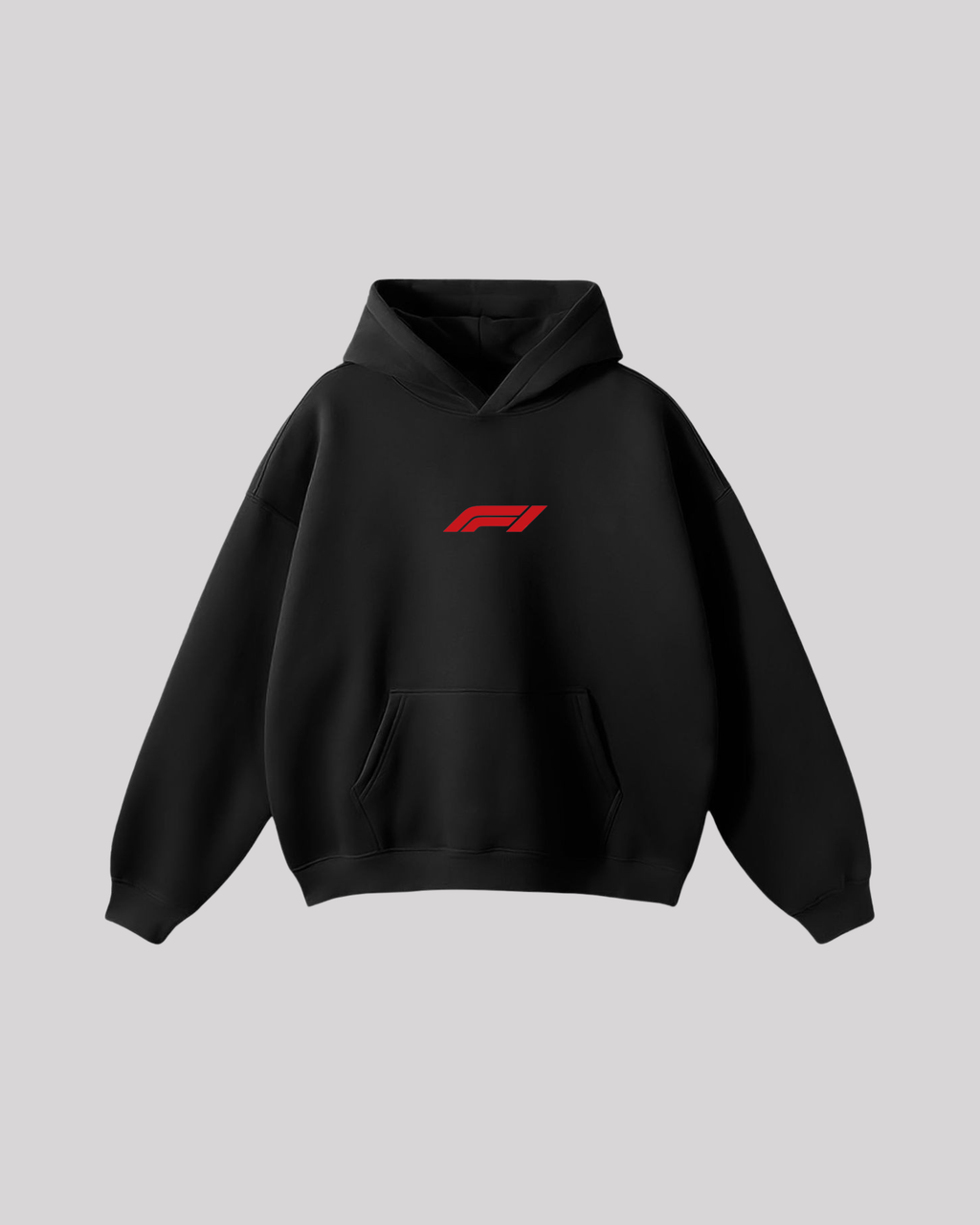 F1 EDITION - LOOSE FIT UNISEX BLACK HOODIE