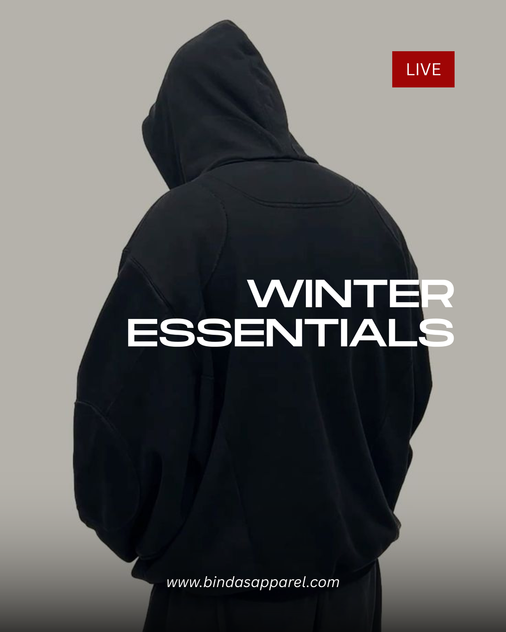 F1 EDITION - LOOSE FIT UNISEX BLACK HOODIE