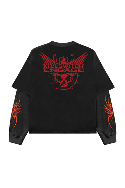 Kill Switch Designed Long Sleeve Oversized Tee