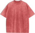 RED HEAVYWEIGHT ACIDWASH TEE