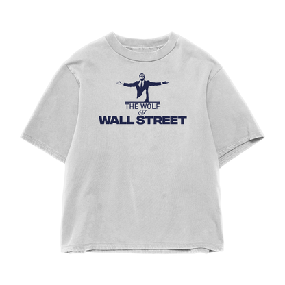 Wall St White Oversized Tee