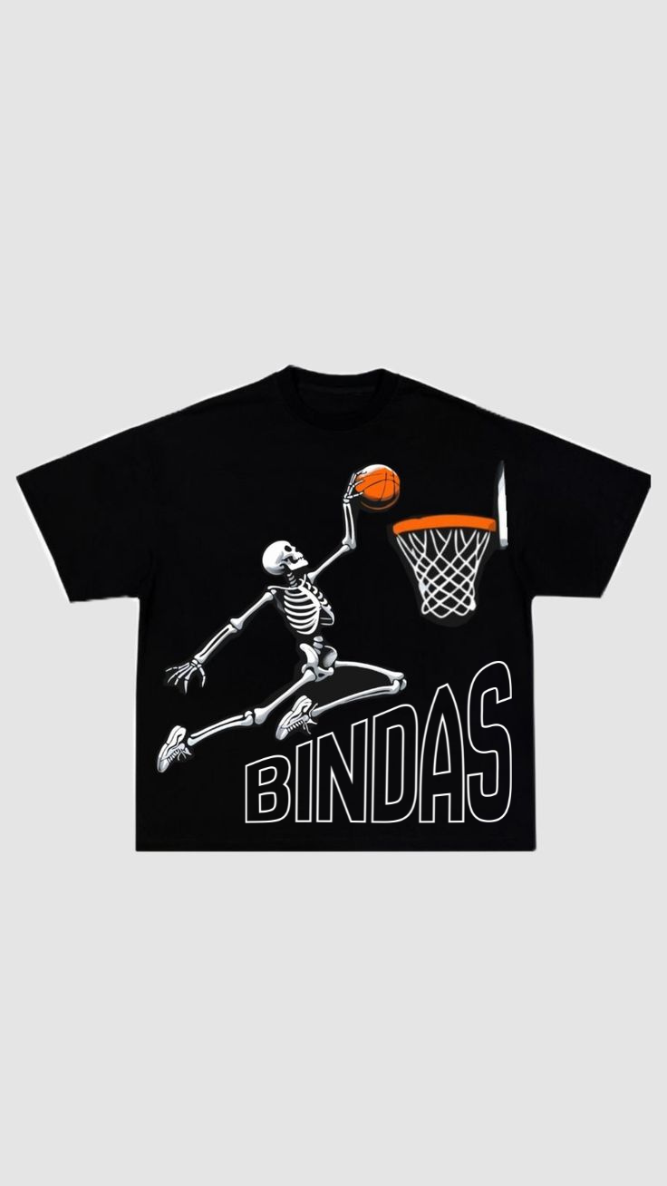 BINDAS PLAYING BLACK TEE