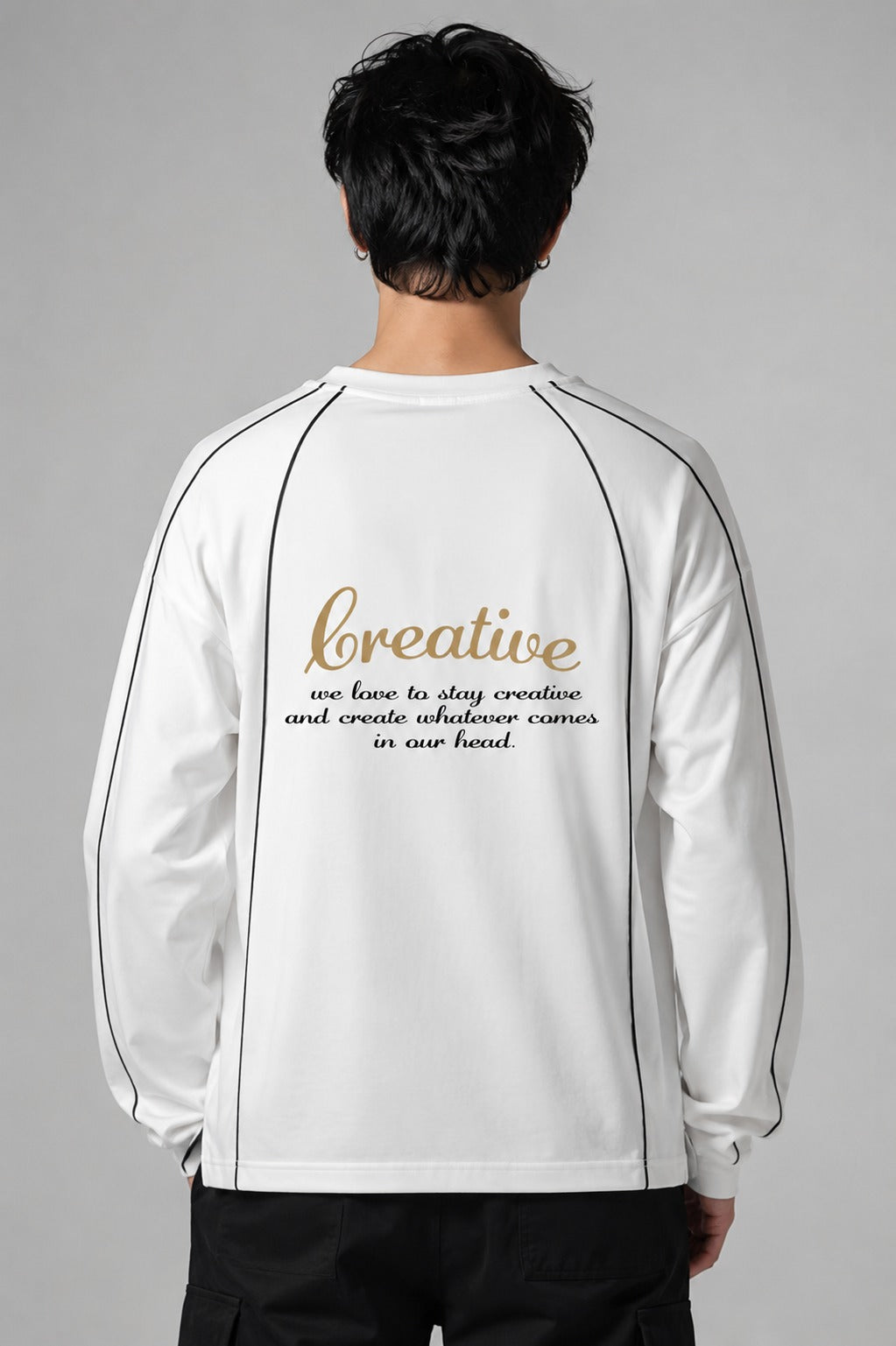 CREATIVE WHITE LONG SLEEVE