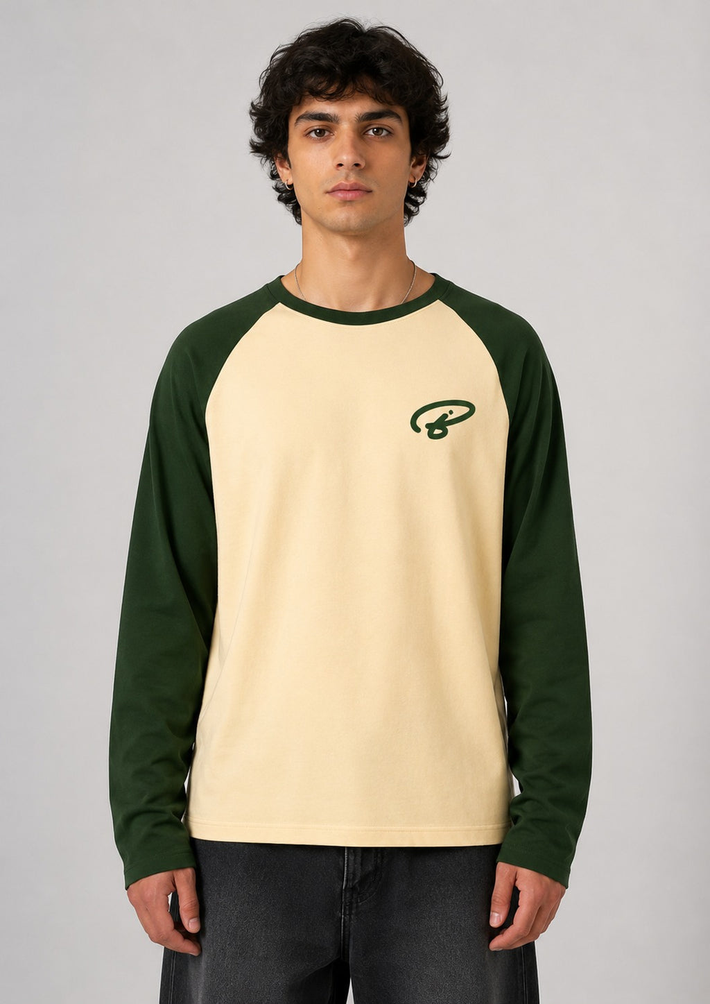 BEIGE RAGLAN TEE