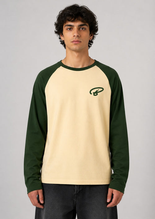 BEIGE RAGLAN TEE