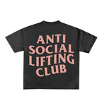 Anti Social Lifting Club Designed Oversized Tee