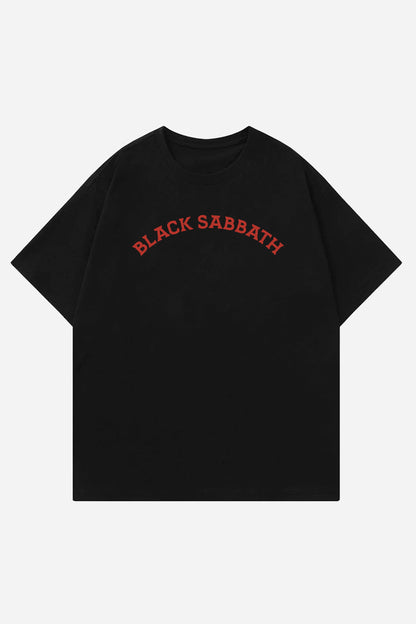Black Sabbath Designed Oversized Acidwash T-shirt