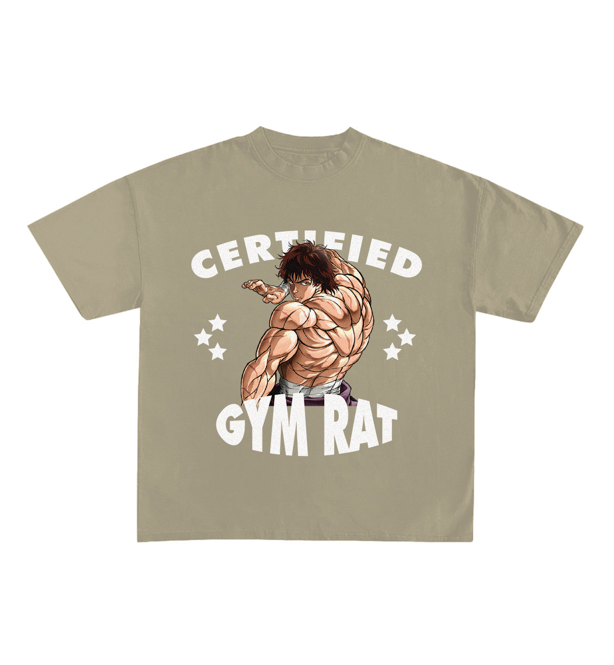 Certified Gym Rat Baki Designed Oversized Tee