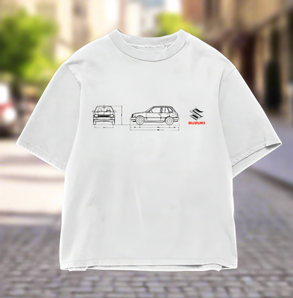 Suzuki White Oversized Tee