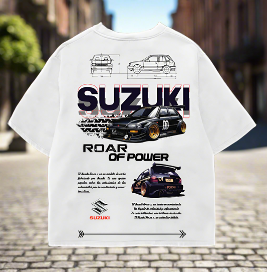 Suzuki White Oversized Tee