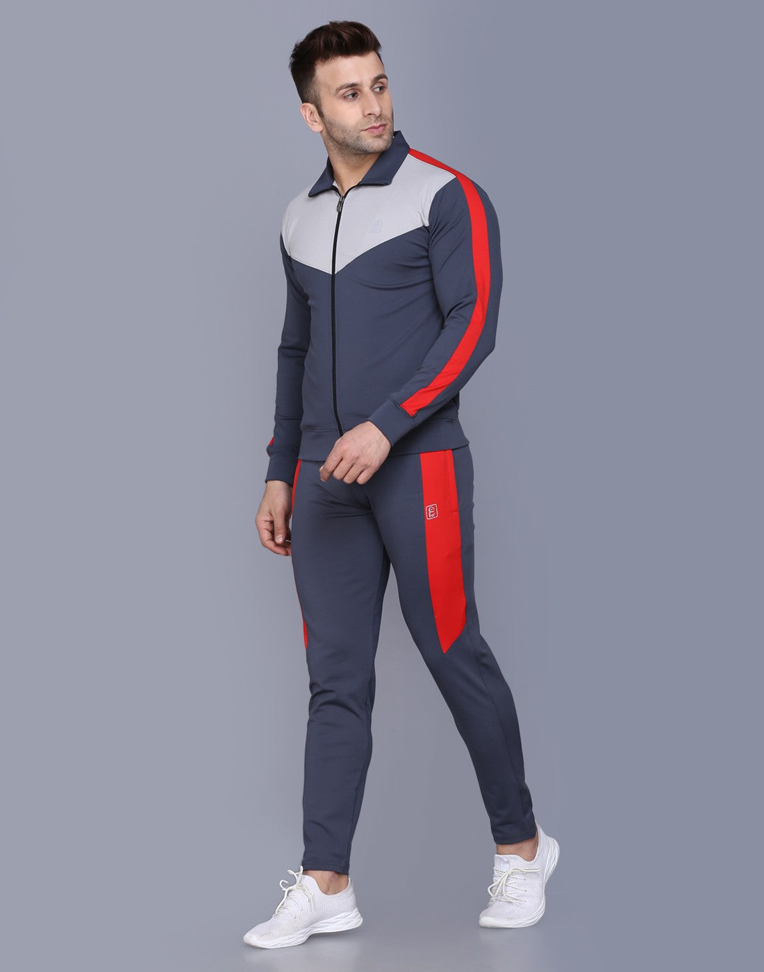 Dark Grey & Red Tracksuit