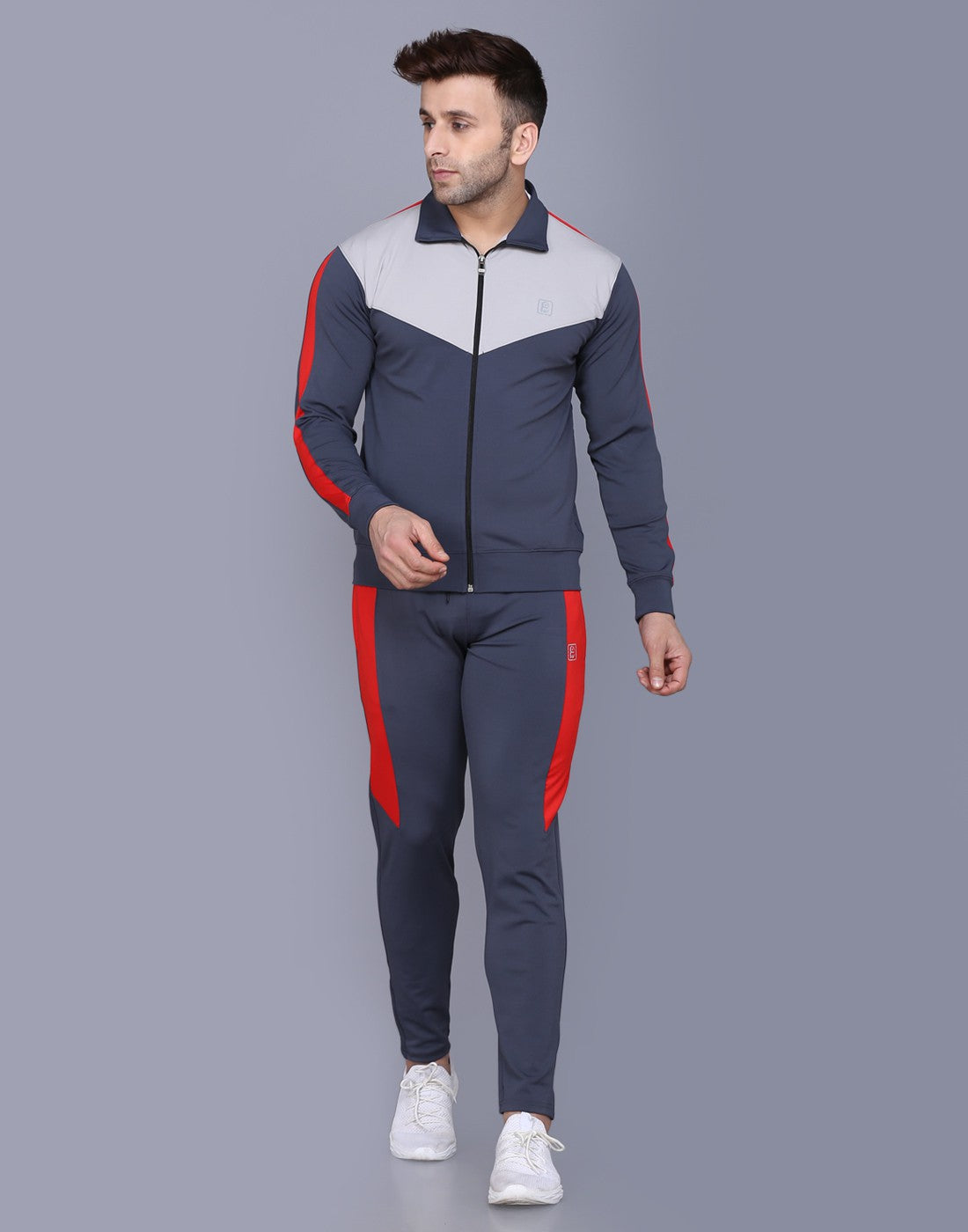 Dark Grey & Red Tracksuit